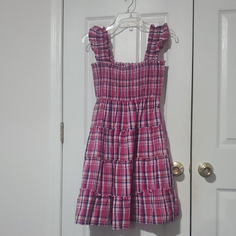 Crown & Ivy Pink and White Pleated Sundress
